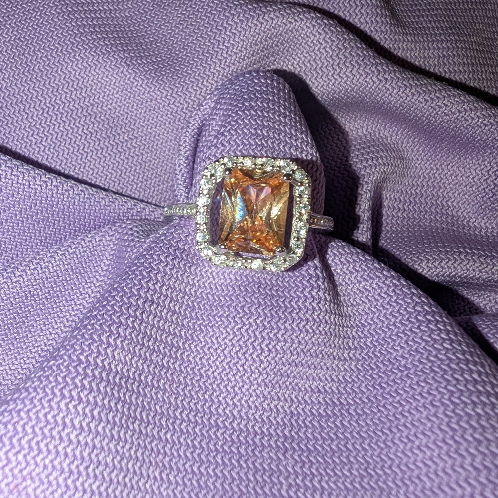 Gemstone Halo Ring
